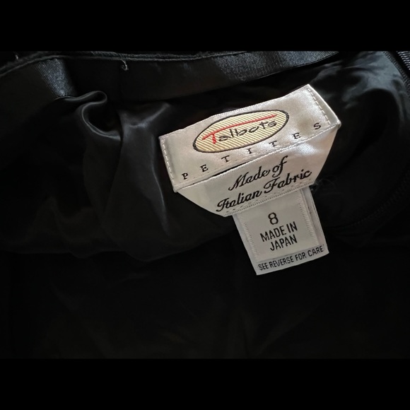 Talbots Petites Black Mini Skirt Pleated Wool SItalian Fabric Size 8 Fall Winter - Picture 7 of 7